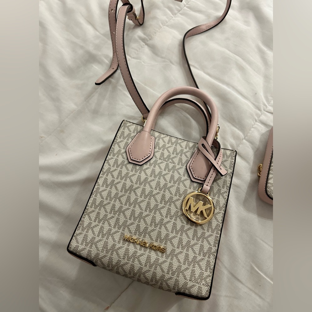 Michael Kors Pink and Cream Mini Bag